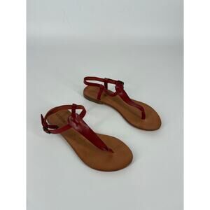 Cocobelle Women's Red Leather Sandals (SB11)